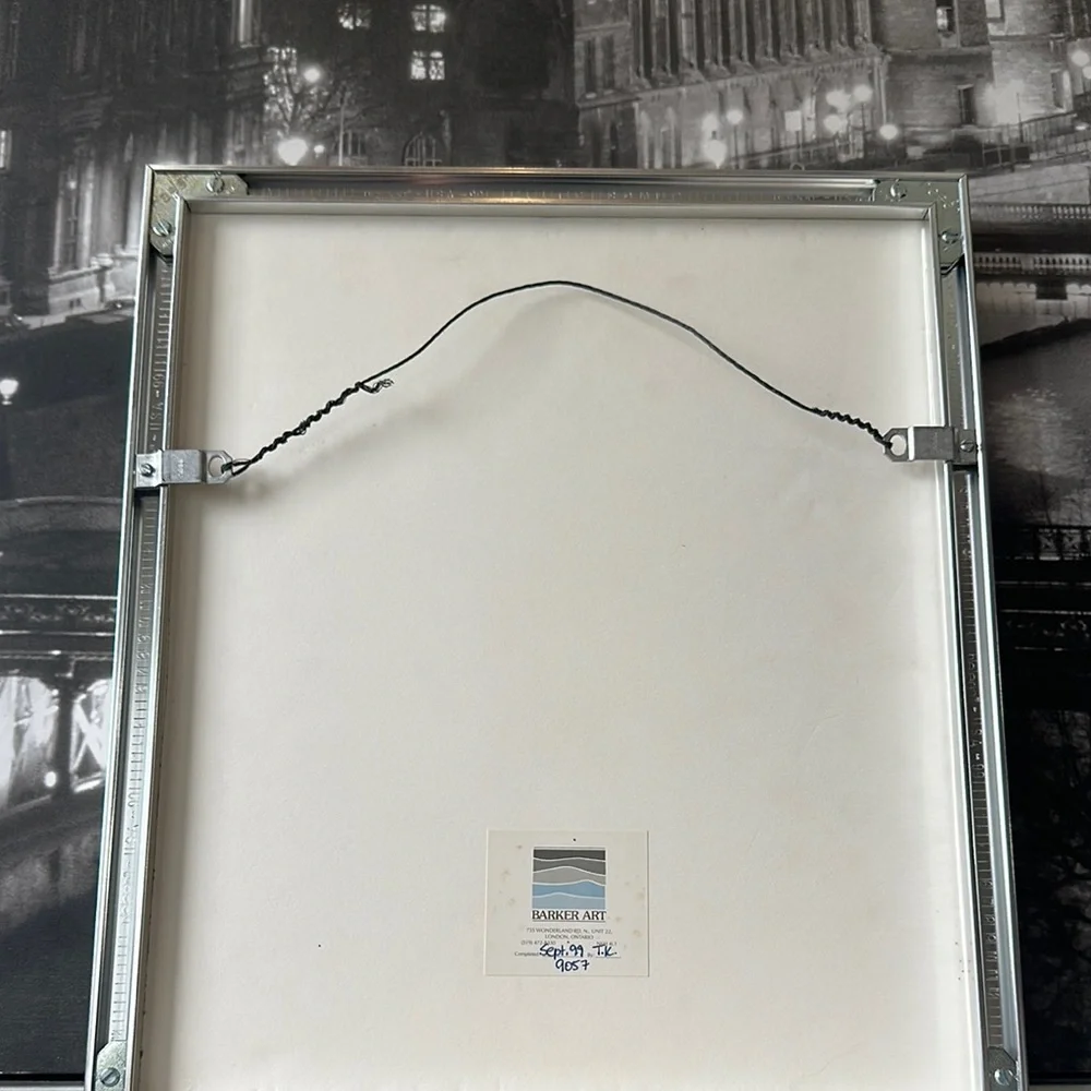 Vintage Nautical Photography Art with Blue and Silver Frame - Picture 9 of 11